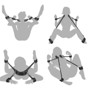 Bondage Set – Wrist Cuffs and Ankle Cuffs for Fetish Play